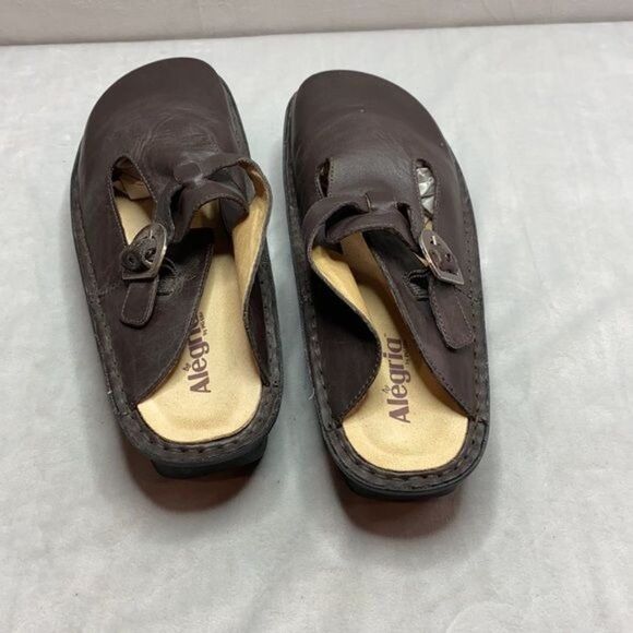ALEGRIA Alg-602 chocolate brown clogs size 42 - Picture 4 of 10
